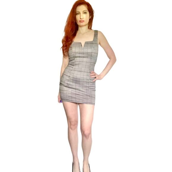 Max & Ash Plaid Sexy Mini Sheath Dress Size XS/S - Picture 2 of 9